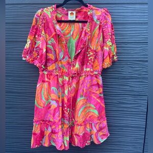 NWT Farm Rio Dresses Farm Rio Fruit Brush Poplin Dress Medium